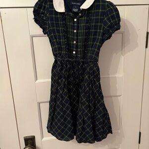 Ralph Lauren Kids Dress in Navy and Green Check